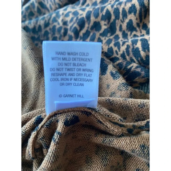 Garnet Hill Leopard Print Silk & Cotton oversized top  Size - M - Picture 5 of 6
